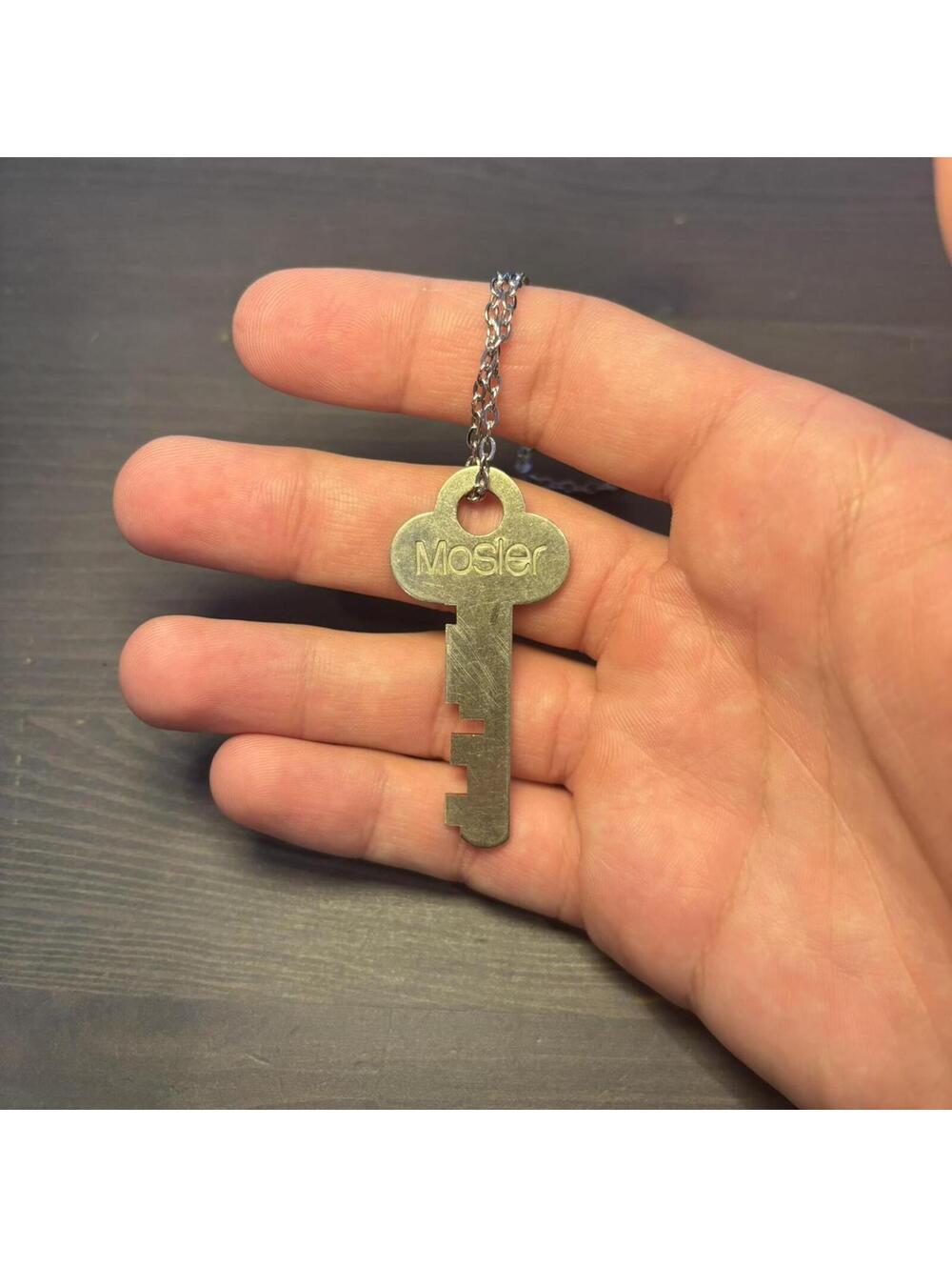 Vintage Safety Deposit Box Key Necklace